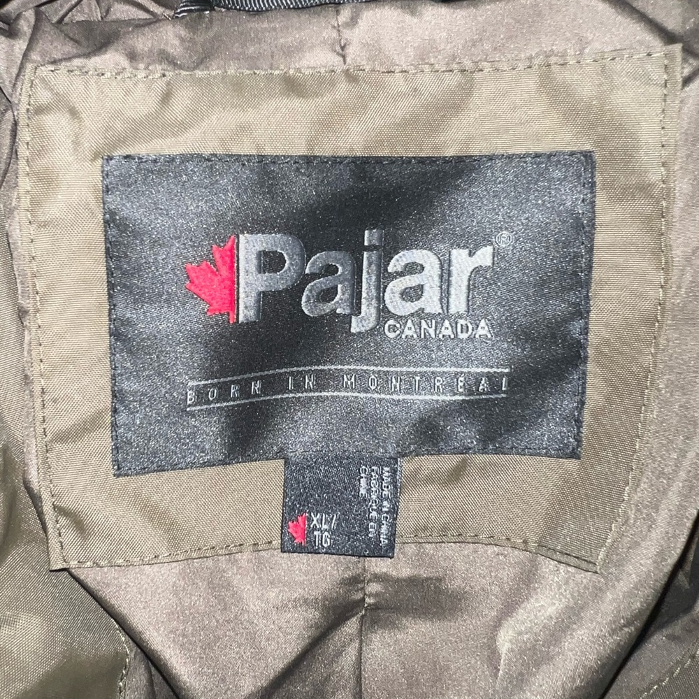 Pajar Women's Khaki Puffer Coat with Fur Hood - Picture 2 of 2